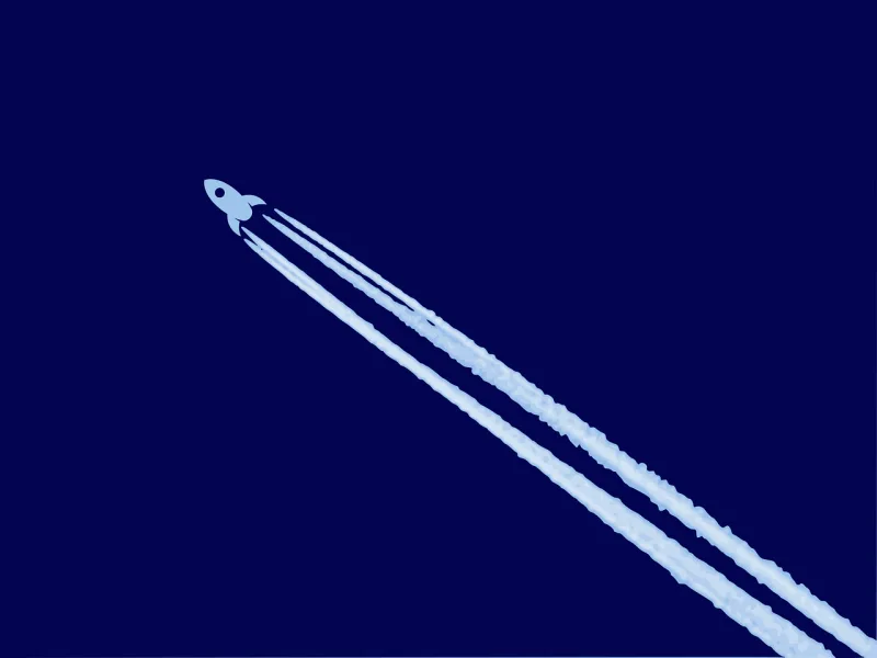 Contrail Rocket Nature Stickdatei – Kinder