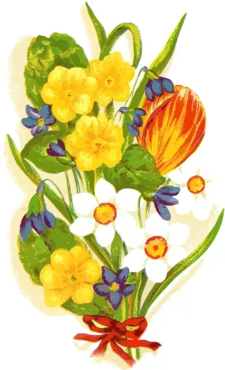 Bouquet Bunch Floral Stickdatei