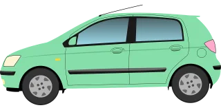 Car Green car Hyundai Stickdatei