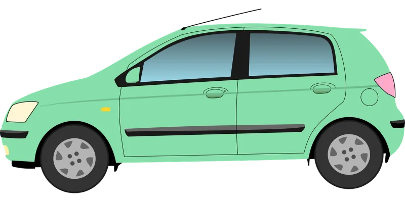 Car Green car Hyundai Stickdatei – Fahrzeuge