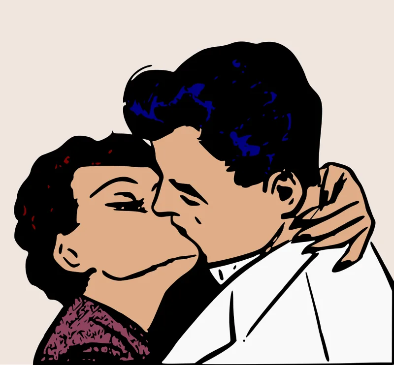 Comic characters Kiss Love Stickdatei – Herzen & Liebe