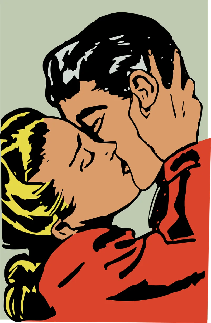 Kiss Love Man Stickdatei – Herzen & Liebe