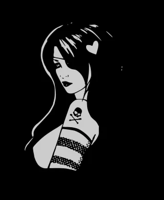Girl Pirate Punk Stickdatei