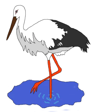 Bird Nature Pond Stickdatei