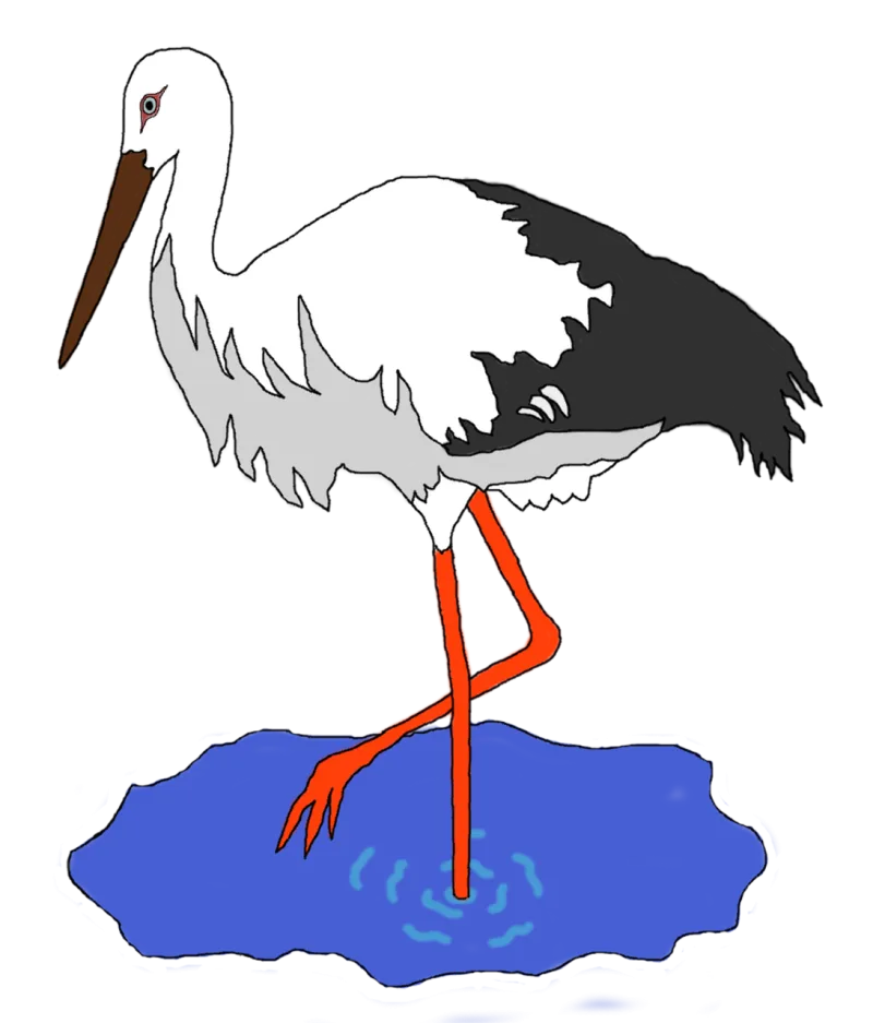 Bird Nature Pond Stickdatei – Tiere