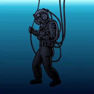 Deep sea Diver Diving Stickdatei – Fahrzeuge