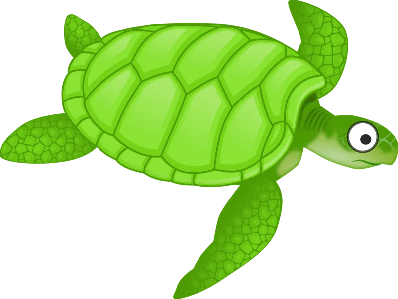 Cartoon Green Sea Stickdatei – Tiere
