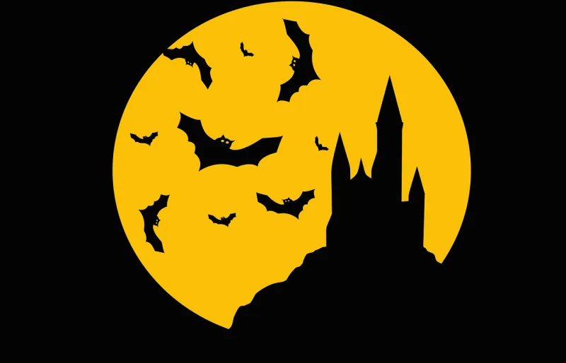 Bats Castle Evil Stickdatei – Kinder