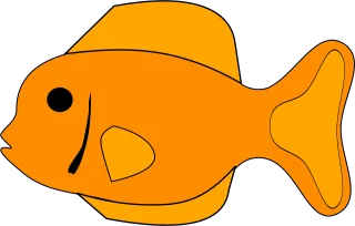 Fish Orange Animal Stickdatei