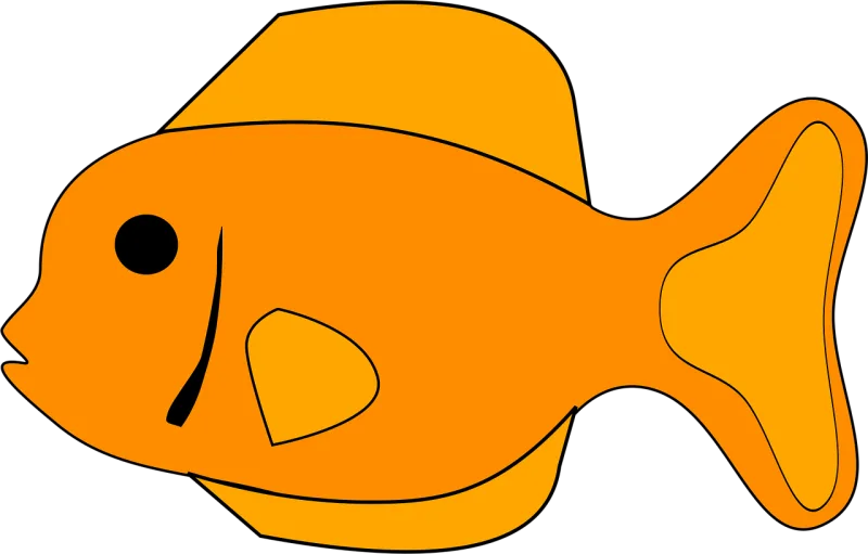 Fish Orange Animal Stickdatei – Tiere