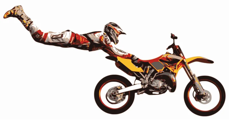 Stuntman Motocross Stunt Stickdatei – Fahrzeuge