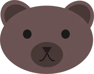 Bear Face Nature Stickdatei – Tiere