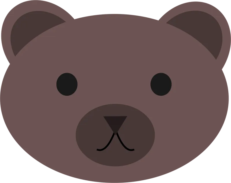 Bear Face Nature Stickdatei – Tiere