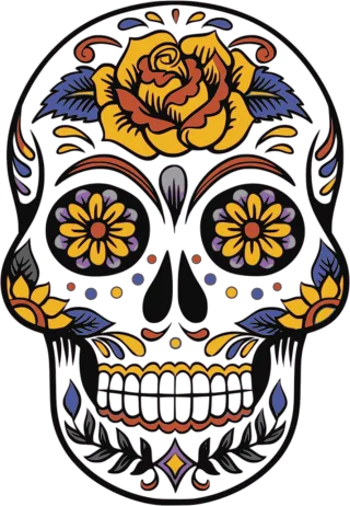 Skull Day of the dead Dia de los muertos Stickdatei