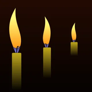 Candles Dark Flame Stickdatei