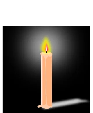 Candle Flame Heat Stickdatei