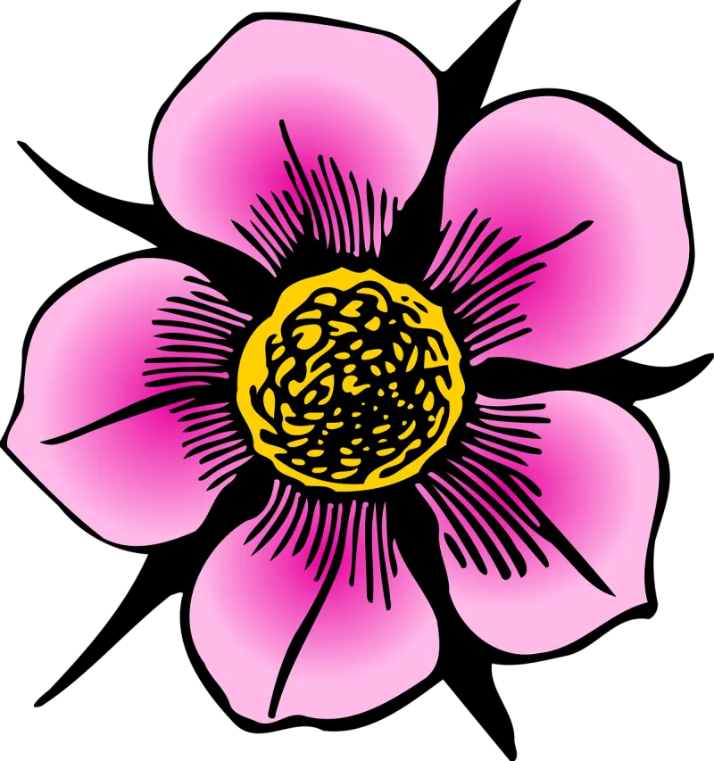 Floral Flower Petal Stickdatei – Blumen