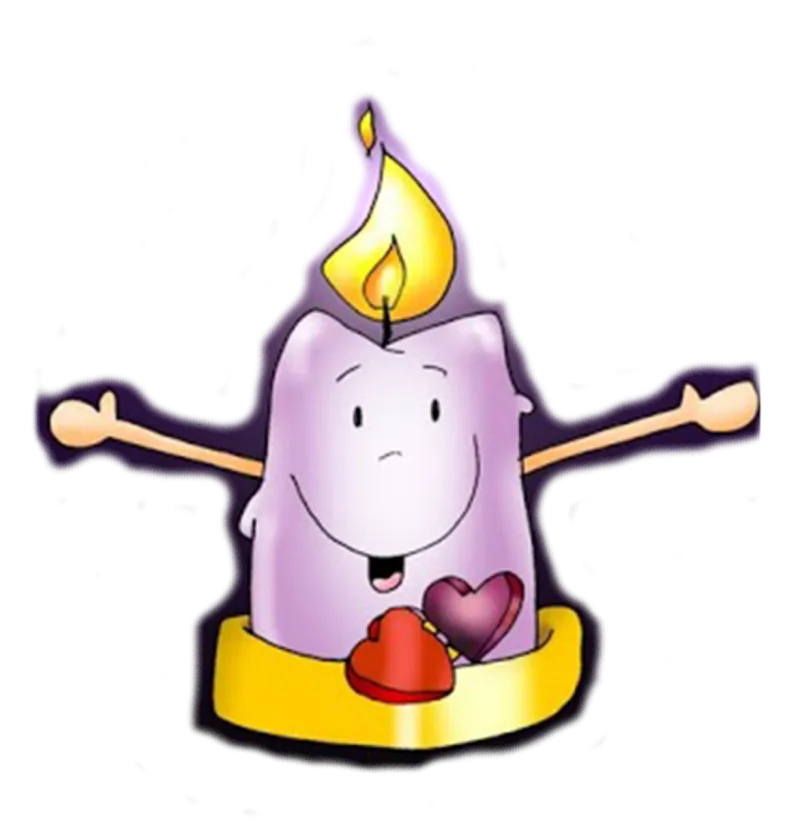 Candle Flame Anthropomorphized Stickdatei – Weihnachten