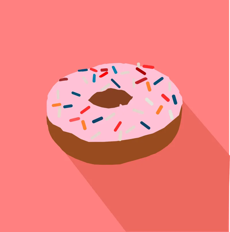 Donut Doughnut Fast food Stickdatei – Essen & Trinken