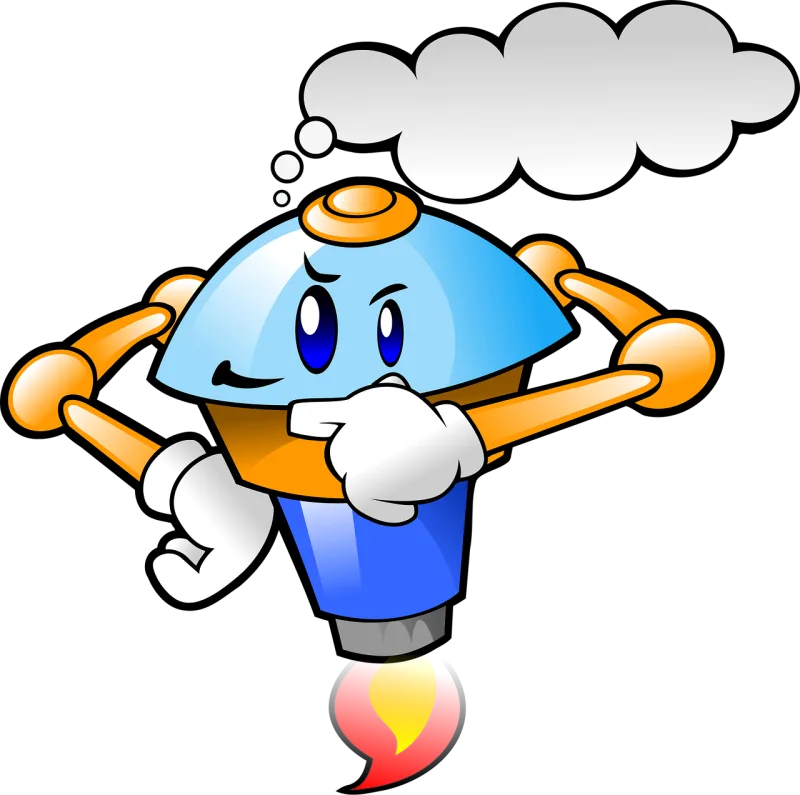 Funny Robot Think Stickdatei – Kinder