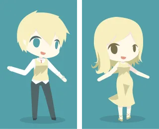 Boy Girl Jungian Stickdatei – Herzen & Liebe