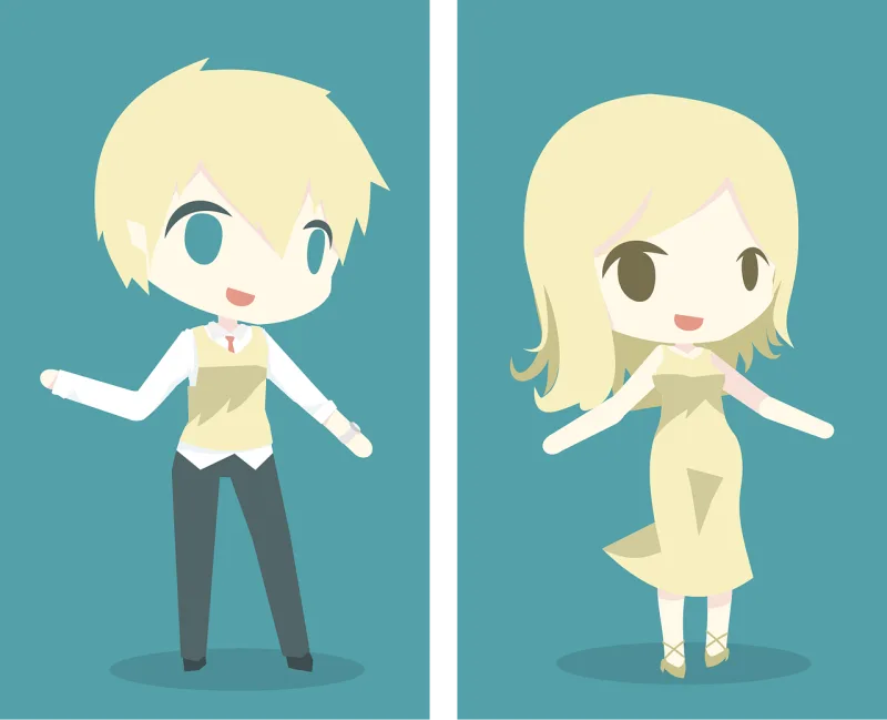 Boy Girl Jungian Stickdatei – Herzen & Liebe