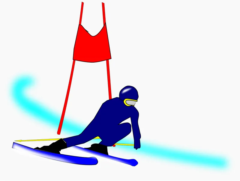 Competition Ski Slalom Stickdatei – Weihnachten