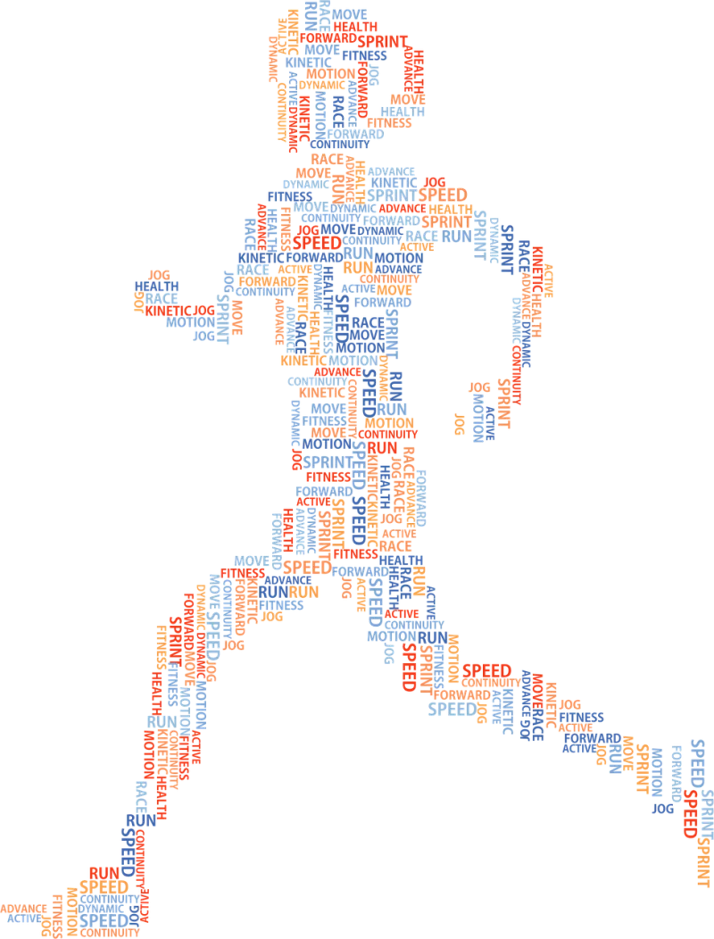 Athlete Athletic Running Stickdatei – Sport