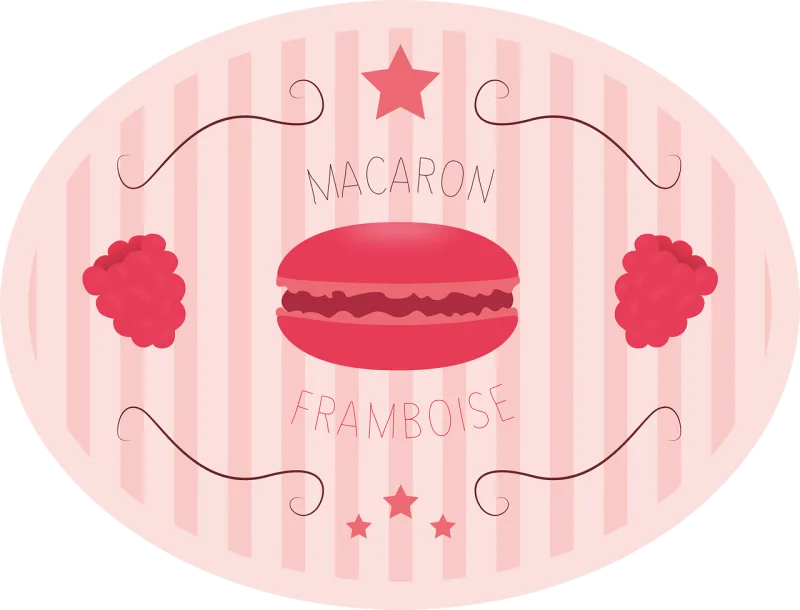 Macaroon Raspberry Pink Stickdatei – Natur