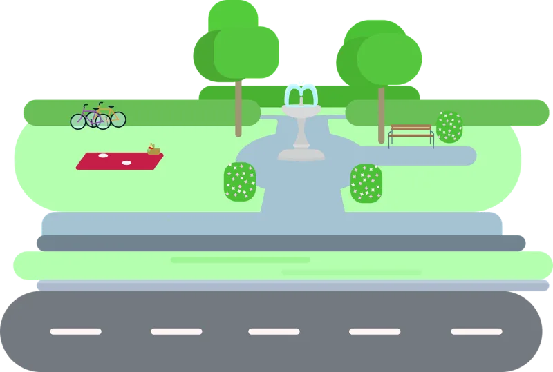 Park Outdoors City Stickdatei – Fahrzeuge