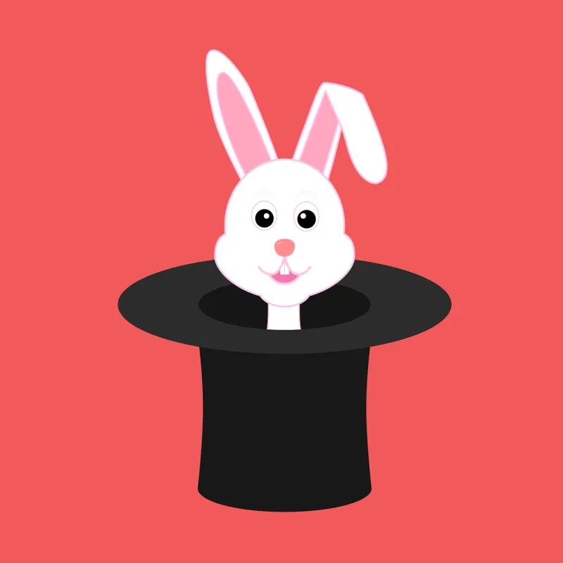 Rabbit Bunny Magician Stickdatei – Tiere