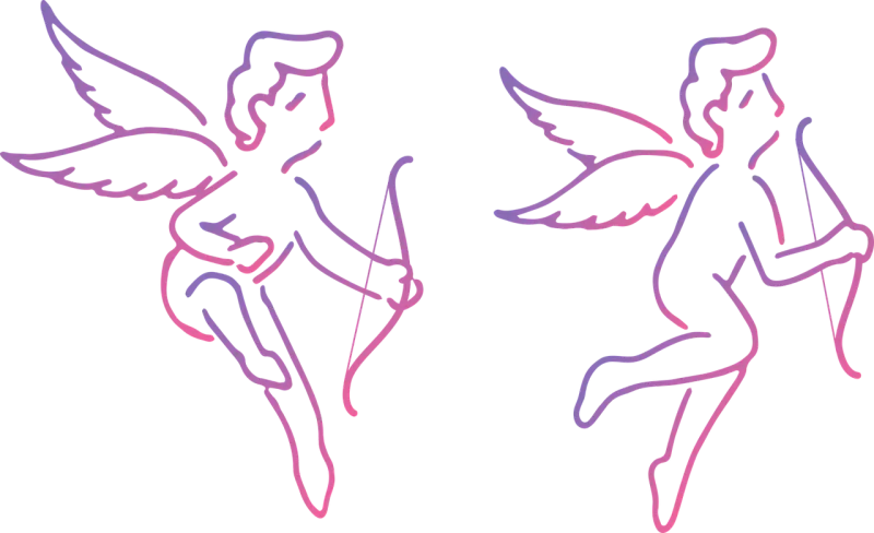 Cupid Amor Valentine's day Stickdatei – Herzen & Liebe