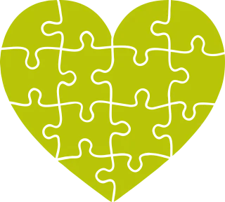 Heart Puzzle Portrait Stickdatei