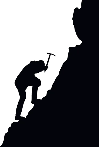 Mountaineering Climbing Man Stickdatei