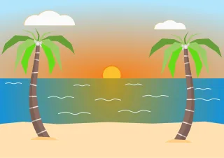 Sandy beach Nature Sunset Stickdatei