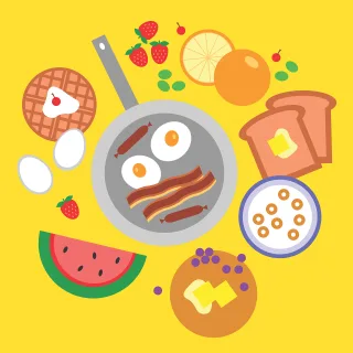 Breakfast Eggs Bacon Stickdatei