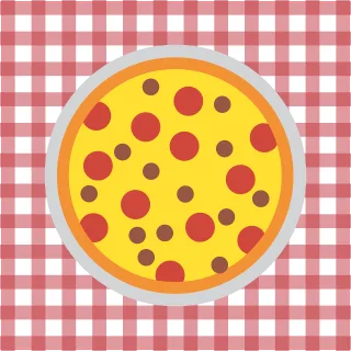 Pizza Table Pepperoni Stickdatei