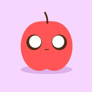 Kawaii Cute Apple Stickdatei