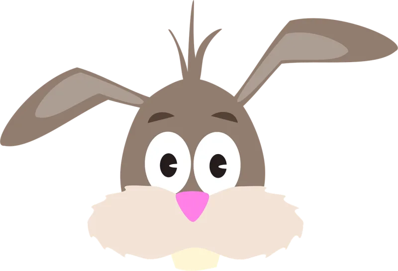 Rabbit Animal Mammal Stickdatei – Blumen