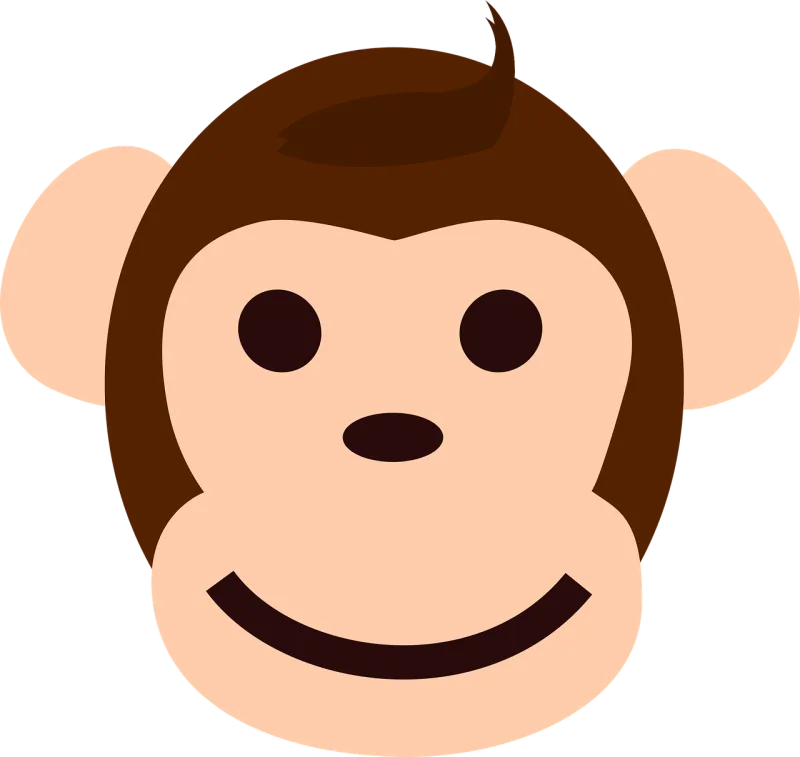 Monkey Face Happy Stickdatei – Kinder
