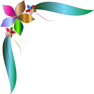 Corner Flower background Ornamental Stickdatei