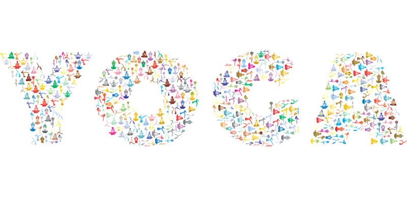 Yoga Typography Type Stickdatei – Sport