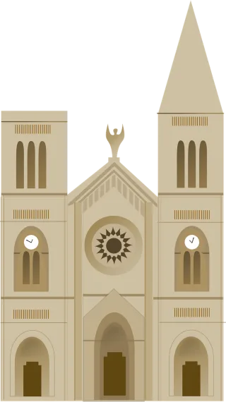 Church Building Architecture Stickdatei