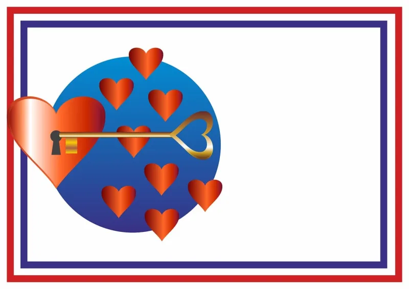 Key Key hole Castle Stickdatei – Herzen & Liebe