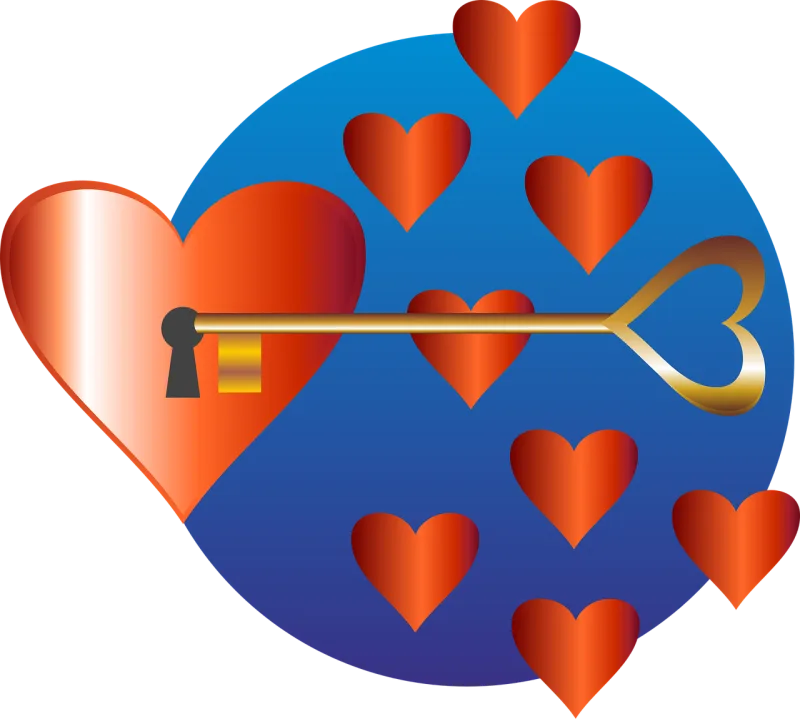 Key Key hole Castle Stickdatei – Herzen & Liebe