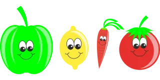 Vegetables Fruit Pepper Stickdatei