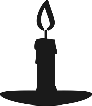 Silhouette Candle Grey Stickdatei