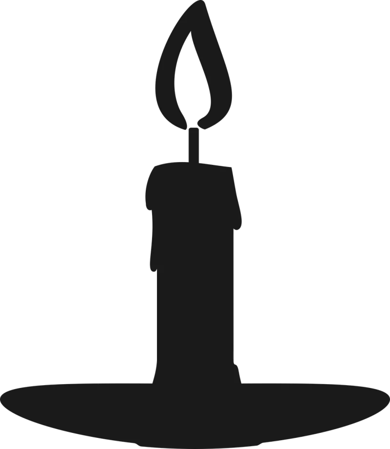 Silhouette Candle Grey Stickdatei – Weihnachten