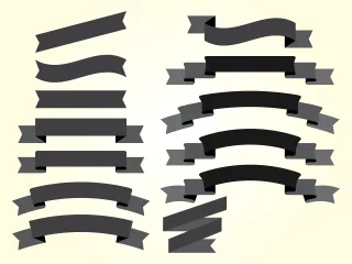 Banner Banners Ornaments Stickdatei