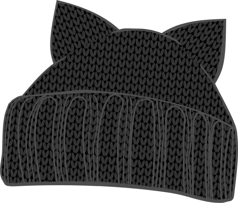 Kitten hat Knit hat Winter hat Stickdatei – Weihnachten
